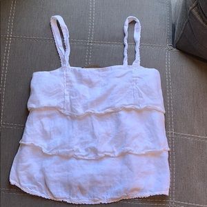 Zara basic white sleeveless top